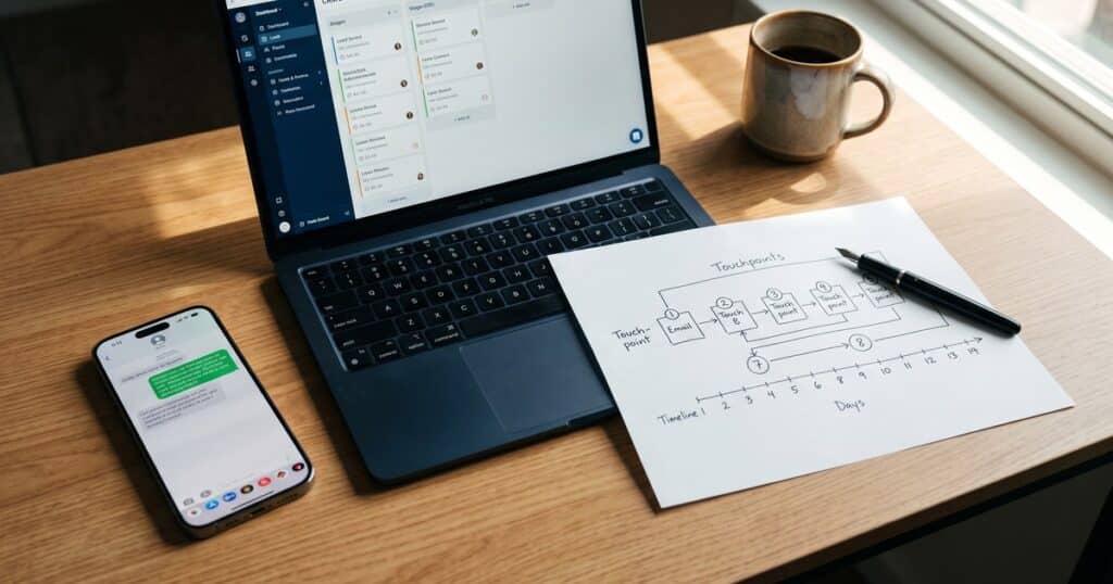 The San Diego Contractor and Agent Follow-Up System: How One Connected Sequence Turns Every Lead Into a Booked Job — Dearie Digital cover image